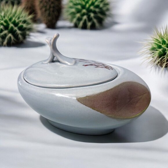 Vintage Willard George Canonsburg “Willow” Sugar Bowl with lid - Picture 4 of 11